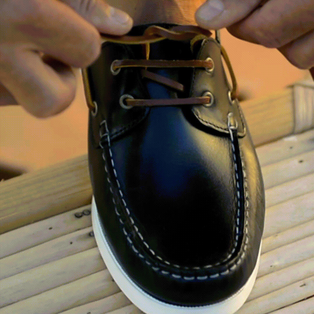 Bato-Chaussure bateau en cuir marine