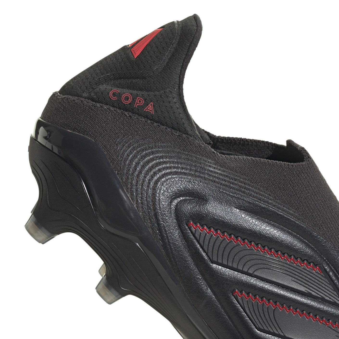 Adidas Copa Pure III Elite Veterloze Gras Voetbalschoenen (FG) Zwart Donkergrijs Rood