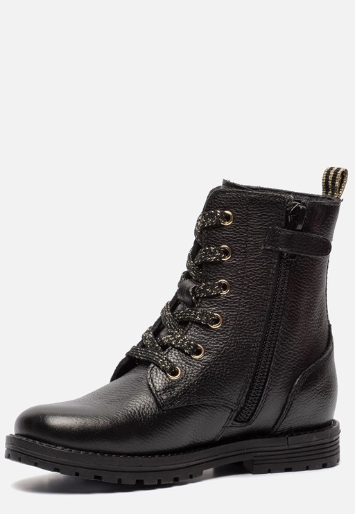 Muyters Veterboots zwart Leer 22610