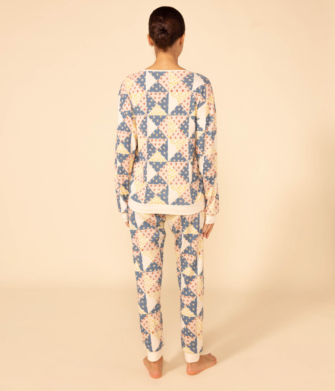 Pyjama patchwork femme en coton