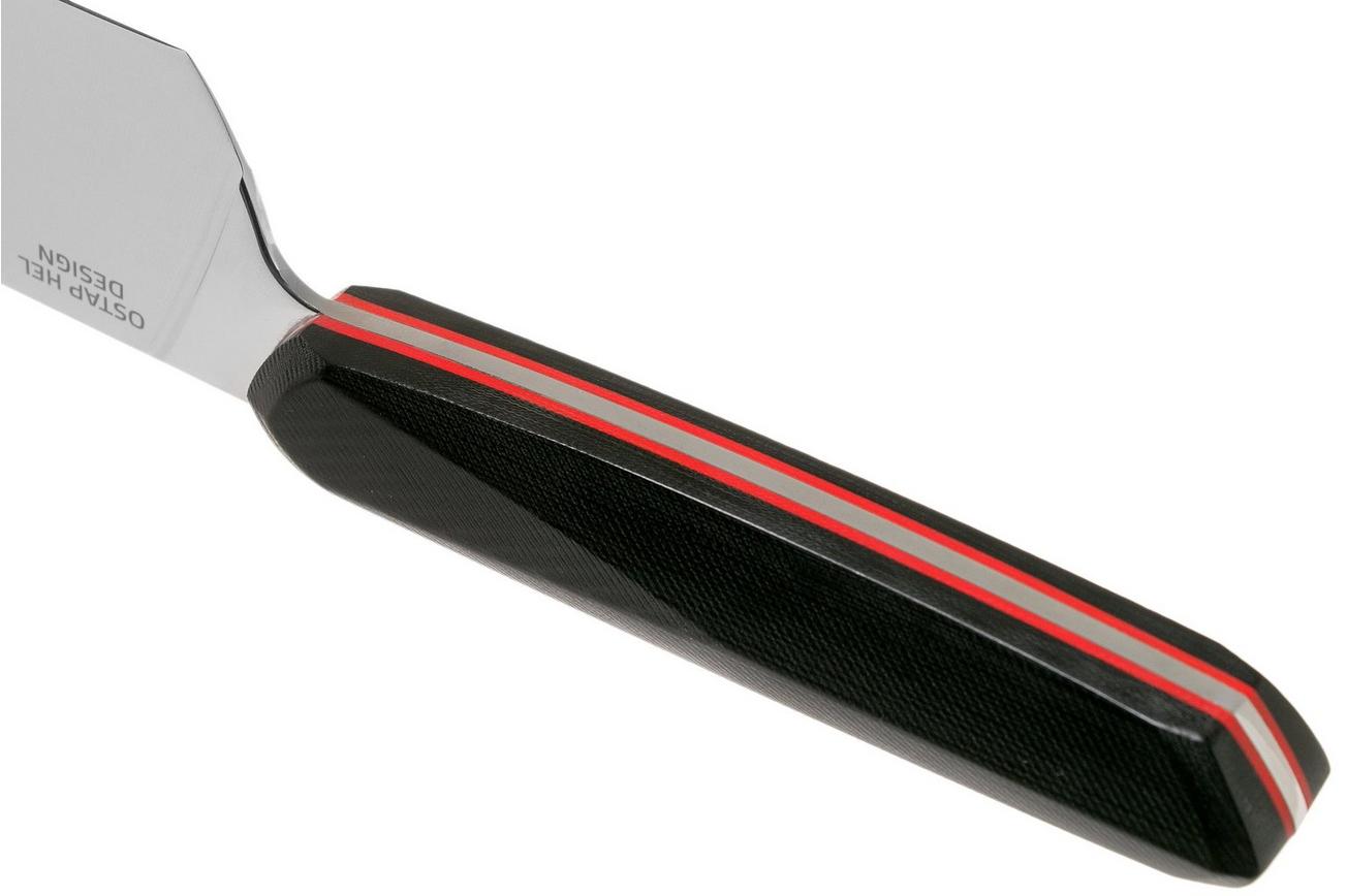 Xin Cutlery XinCore XC124 Black G10, Red Liners, Satin, koksmes, 21,5 cm