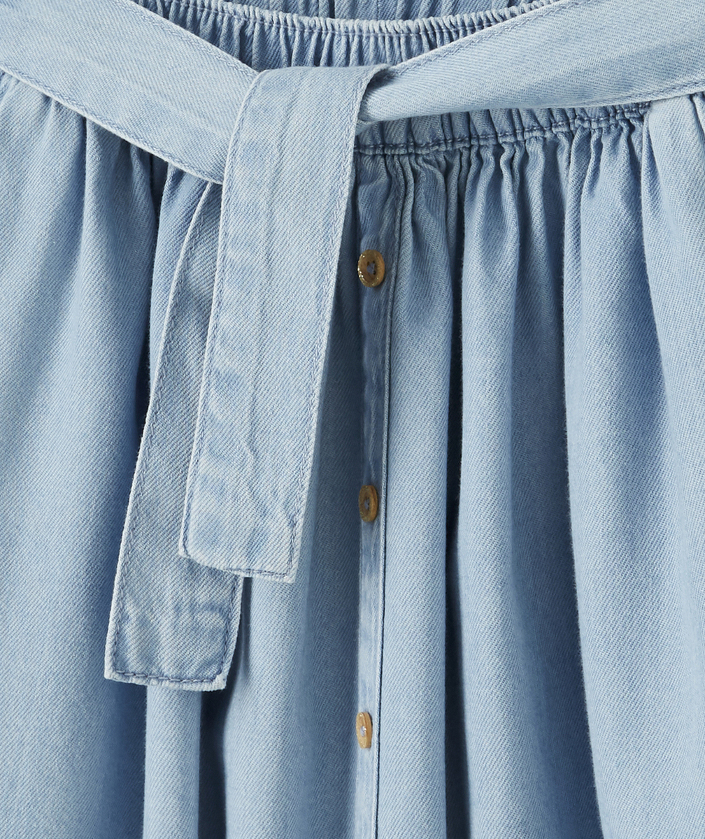 JUPE LONGUE FILLE EN DENIM LOW IMPACT