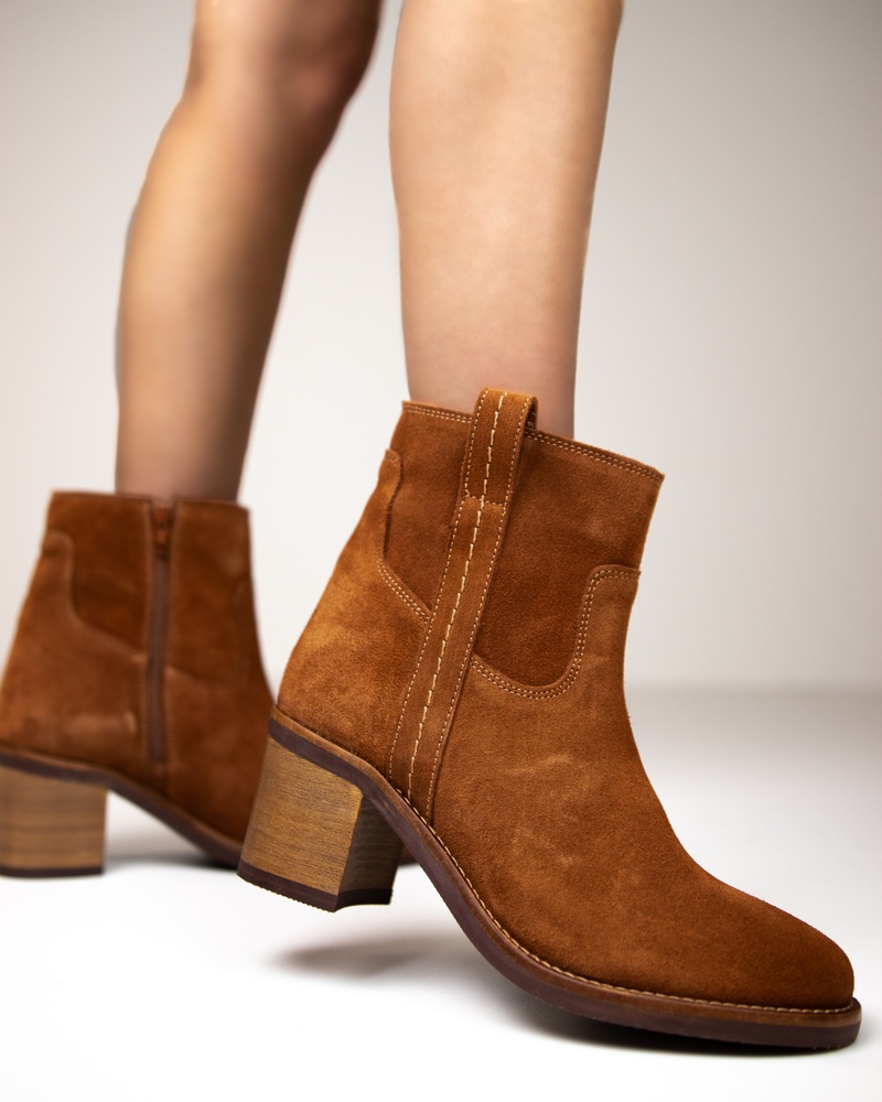 Nelson Rits- & gesloten boots  - cognac