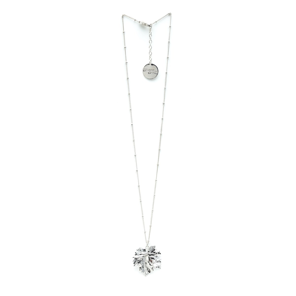 collier feuille plaqué argent - HÉRA