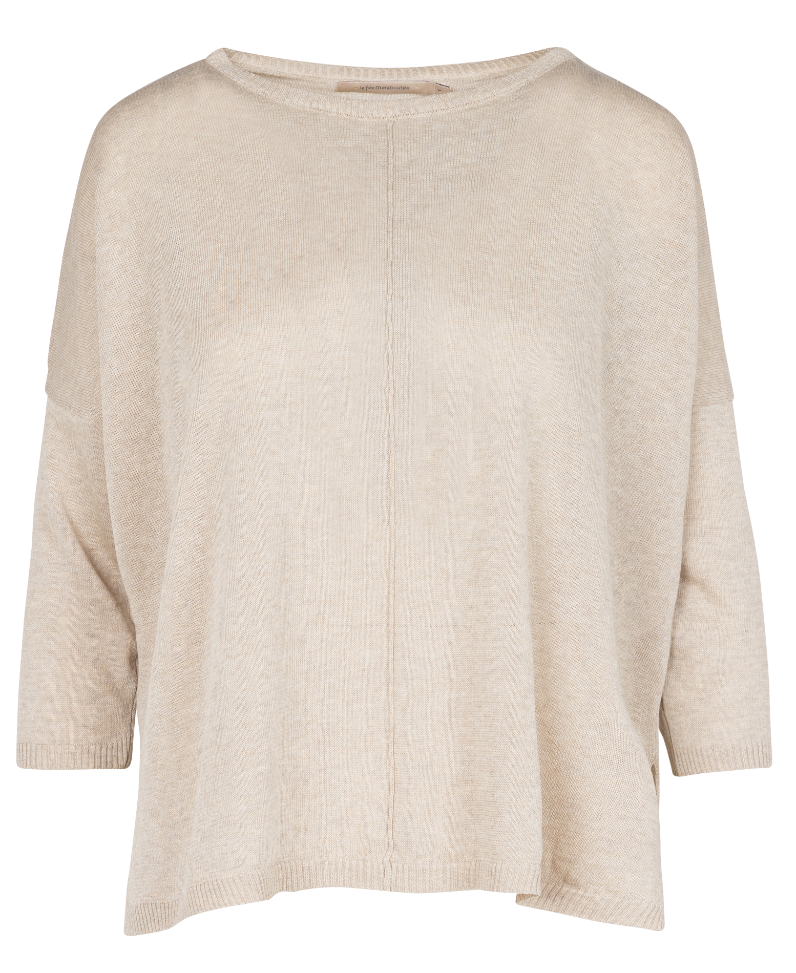 Pull ample à manches 3/4 en maille irisée | Jaune