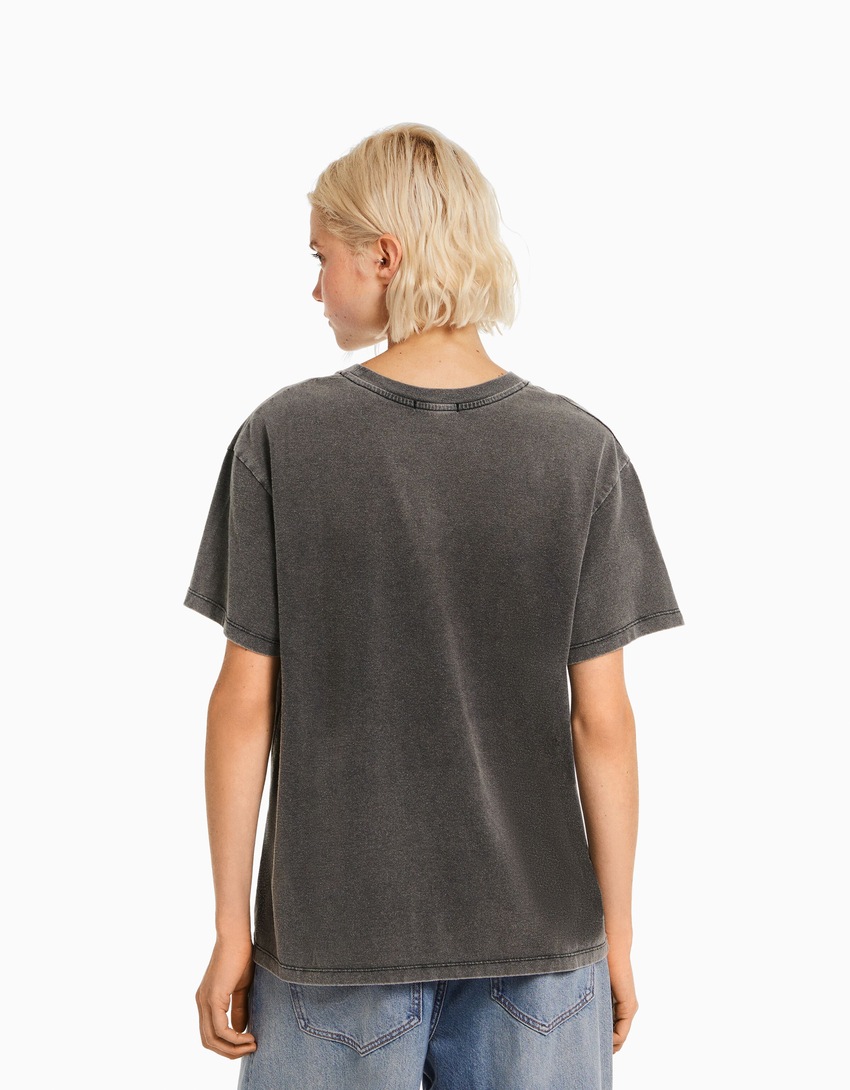 Camiseta oversized de manga curta com estampa Elemental