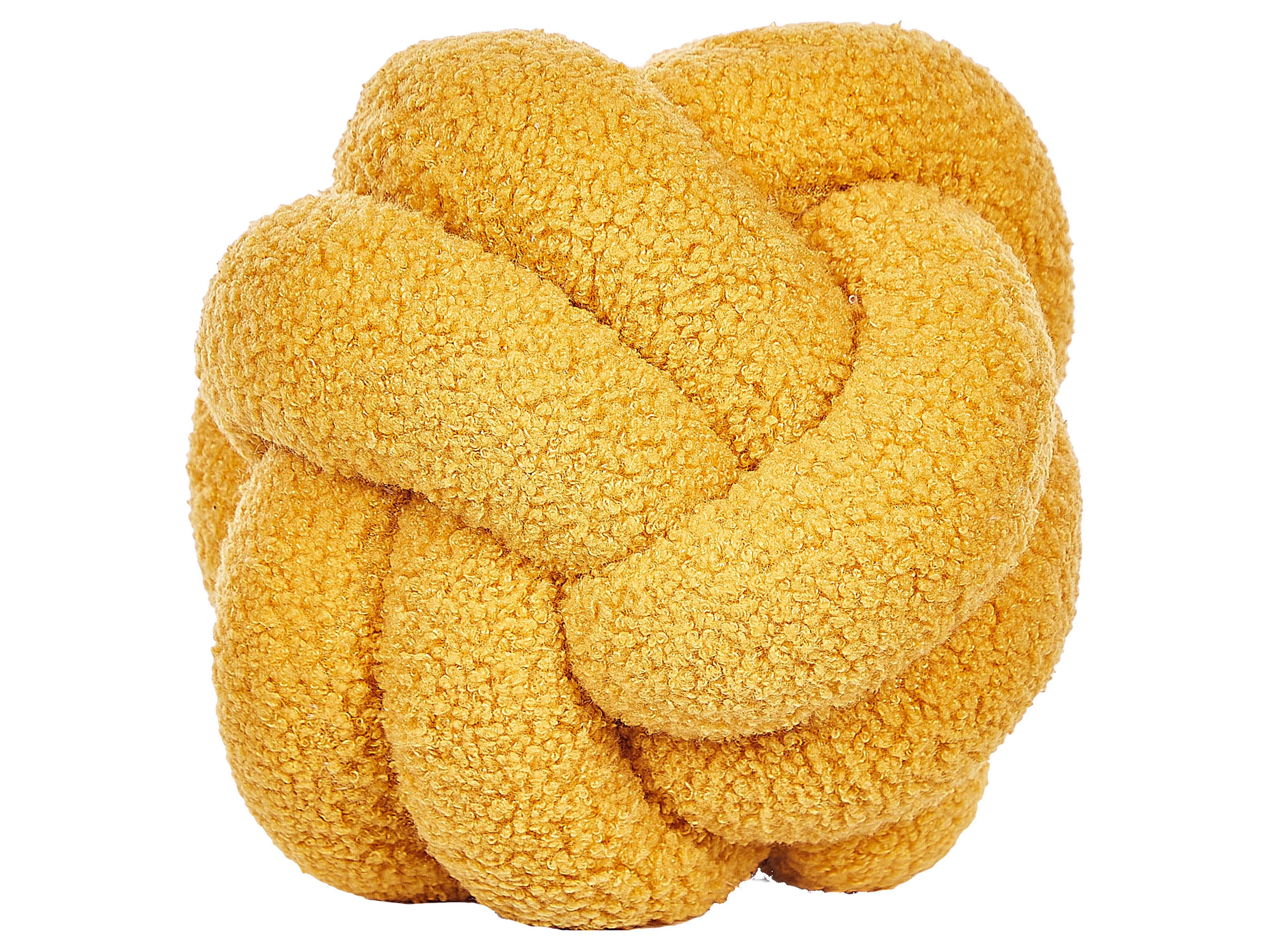 Set van 2 sierkussens MALNI Bouclé 19 x 19 cm Mosterdgeel effen
