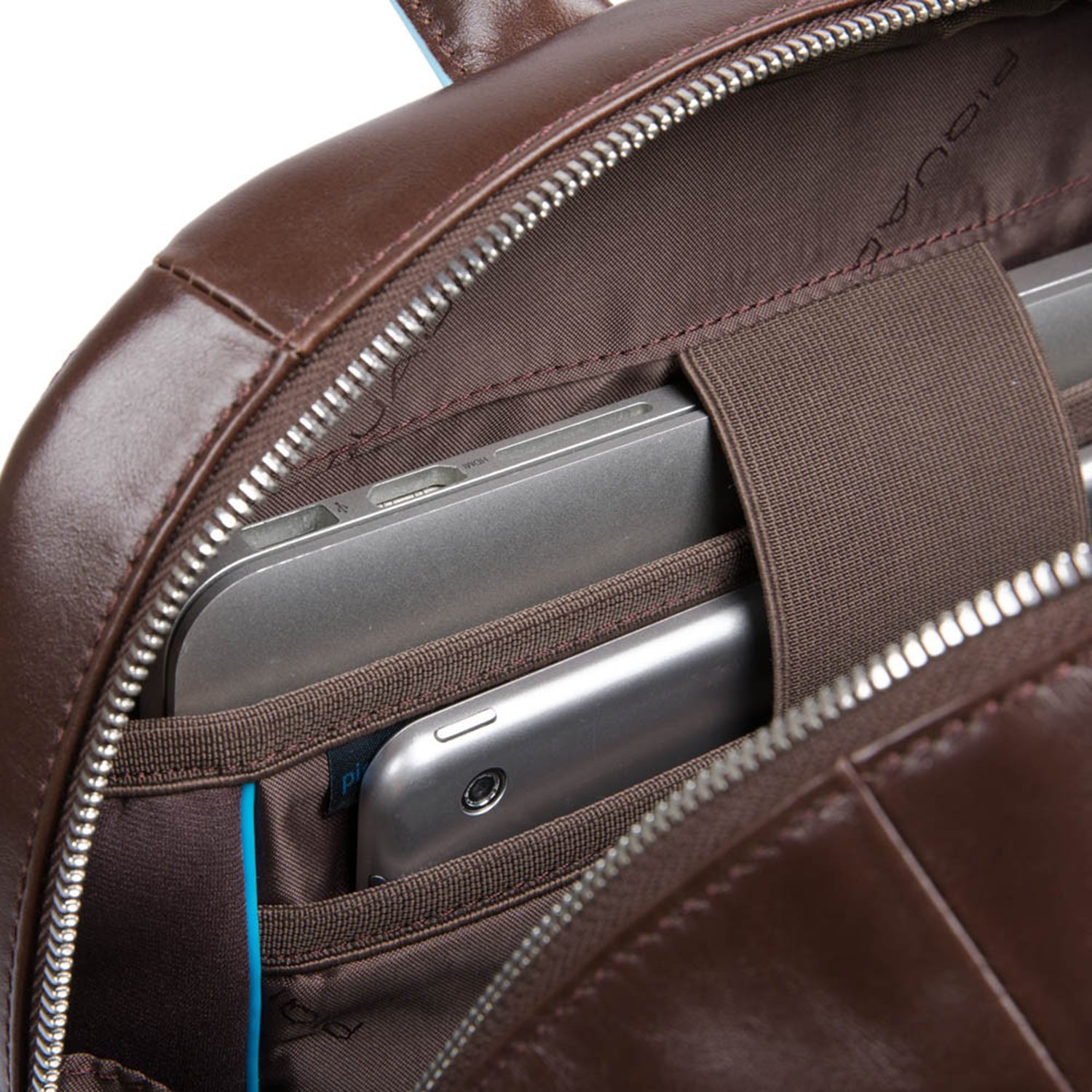 Piquadro Blue Square Computer Backpack with iPad Compartment black