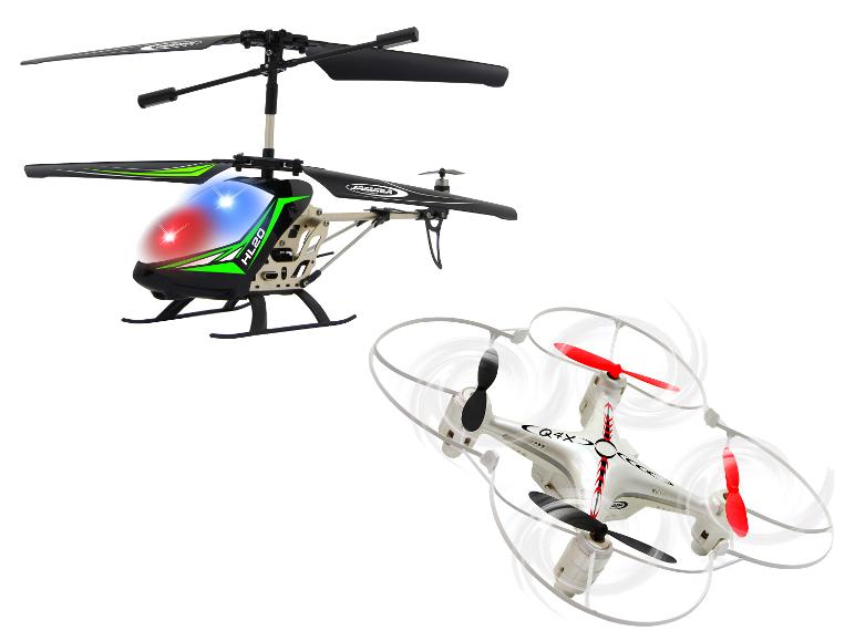 Bestuurbare helikopter of quadcopter