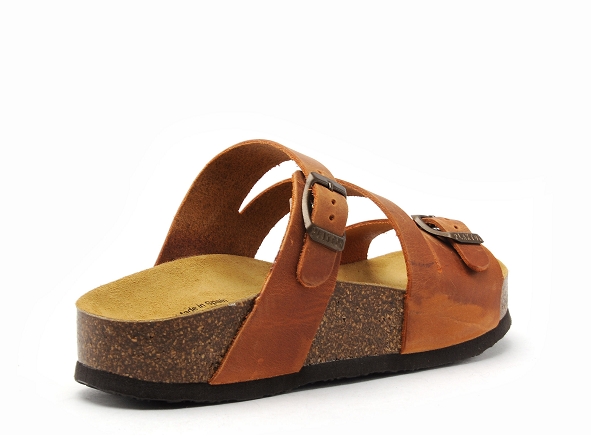 Plakton mules et sabots plats femme cp bolino 341210 marron
