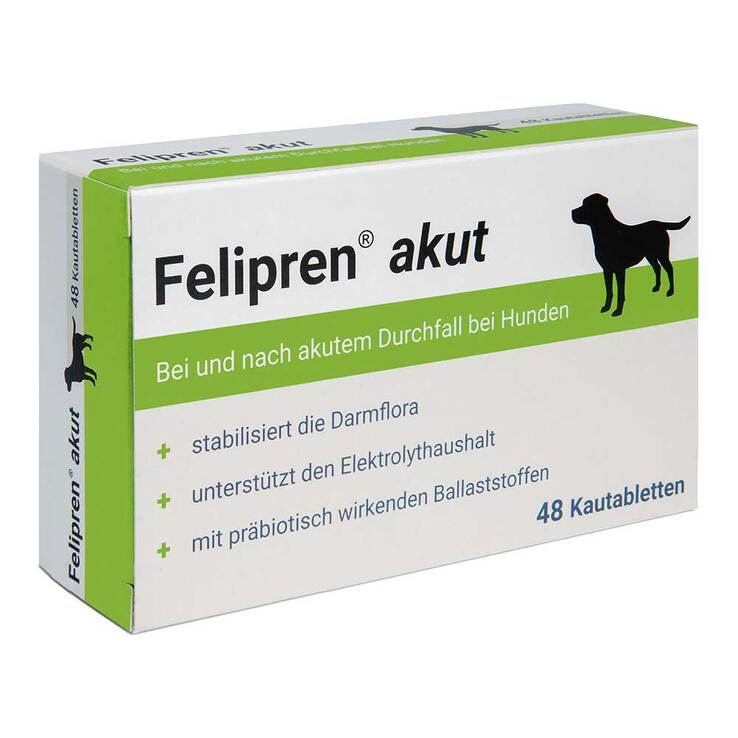 Felipren akut Kautabletten bei und nach Durchfall für Hunde, 48 St