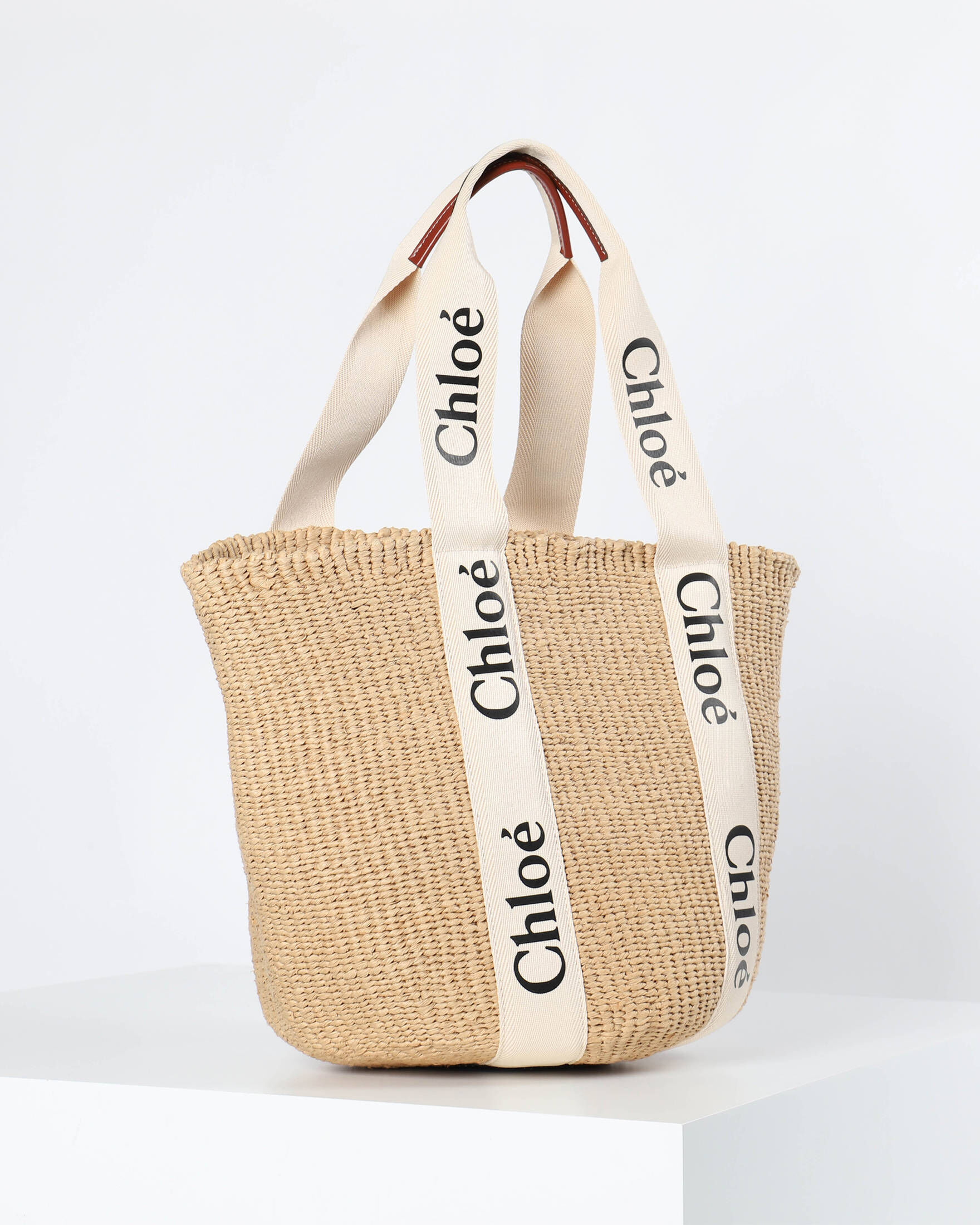 Chloé| Damen Tasche WOODY RAFFIA BASKET