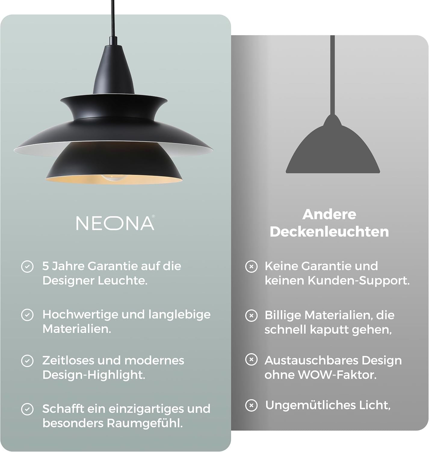 Pendelleuchte schwarz Retro Design - Vintage Aluminium Pendellampe - Alu Hängeleuchte höhenverstellbar - E27 Nordic Lampenschirm - Designer Leuchte Leto – leichte & hochwertige Esszimmer Beleuchtung