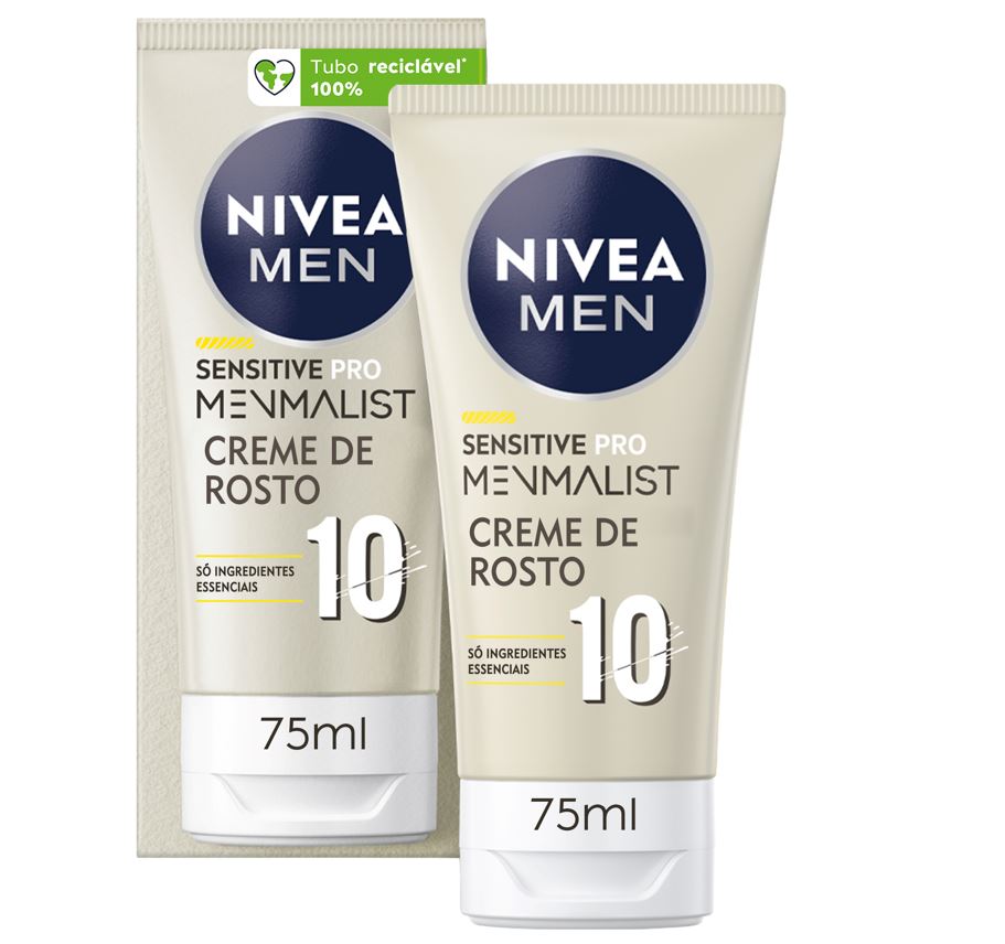 Creme de Rosto Pele Sensível Sensitive Pro Menmalist NIVEA MEN 75 ml
