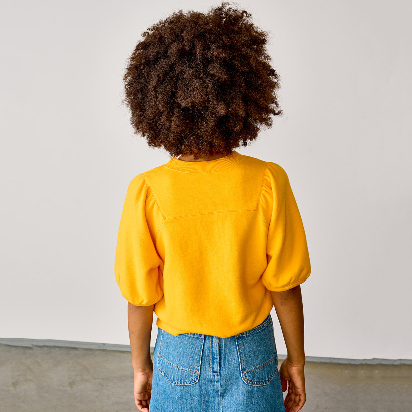 Bellerose Sweat en Coton molletonné Vajo manches courtes orange vif