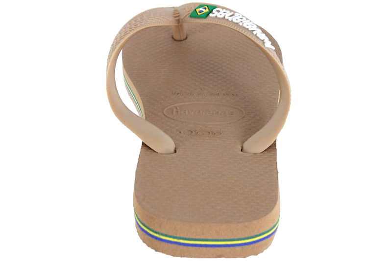 HAVAIANAS BRASIL LOGO KLIPKLAPPER I LYSEBRUNT GUMMI