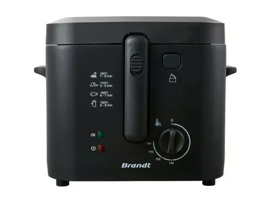 FRITEUSE CLASSIQUE 1600W 2,5L 900GR TH° HUBLOT COUVERCLE DEMONTABLE BRANDT - FRI25X2