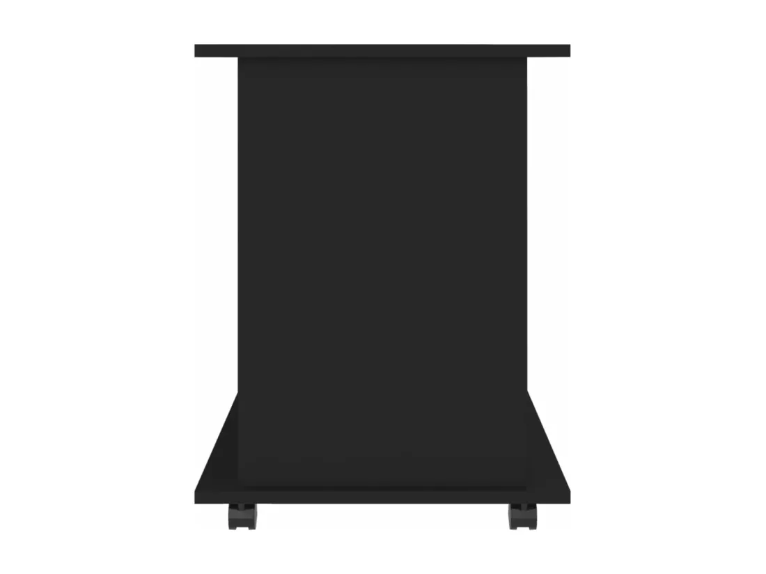 Armoire à roulettes Noir 60x45x60 cm Bois d’ingénierie