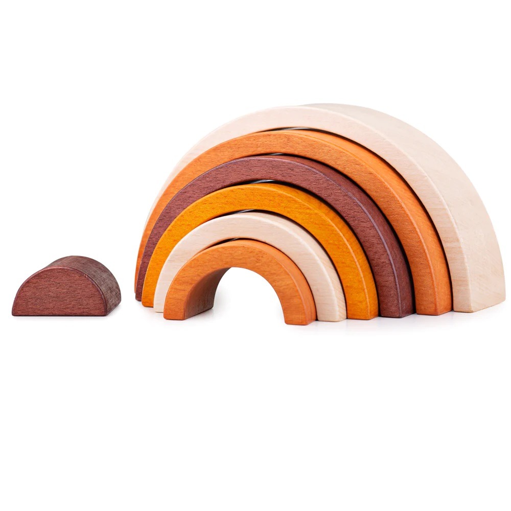 Arc-en-ciel empilable naturel