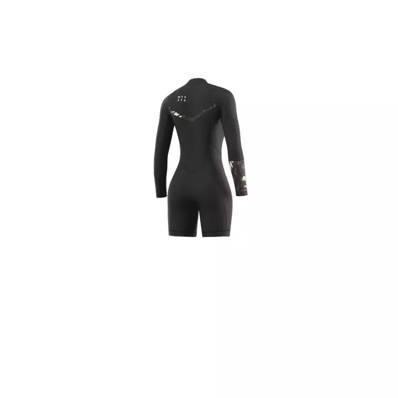 Combinaison shorty femme MYSTIC Dazzled Longarm 3/2mm Double Frontzip Black