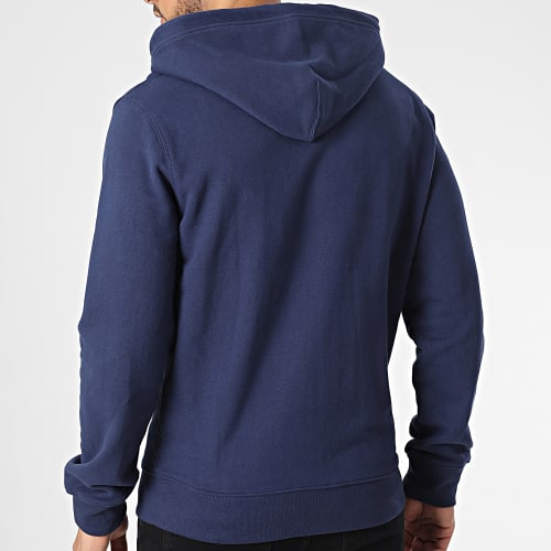 Sweat Zippé Capuche 34584 Bleu Marine