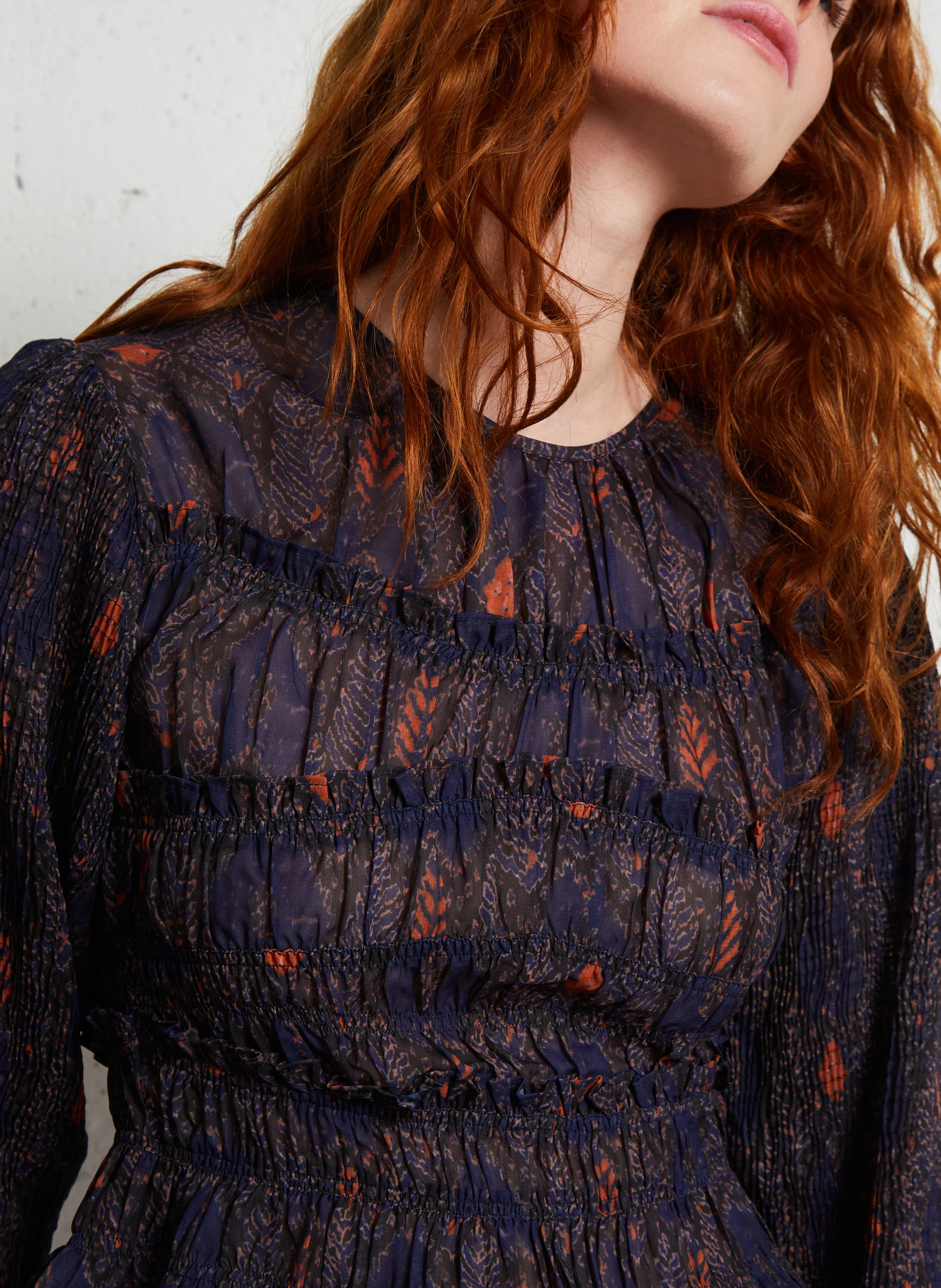 MANI - Blouse imprimée | Bleu