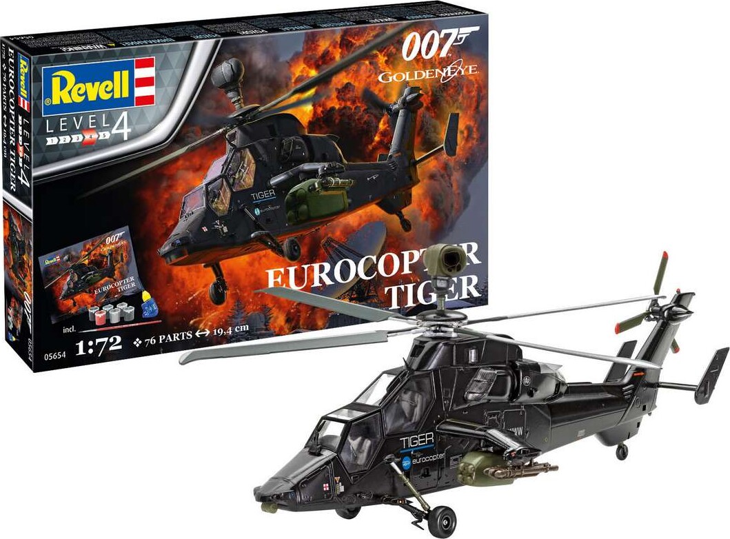 Revell - James Bond Eurocopter Tiger - Level 4 - 1:72 - 05654
