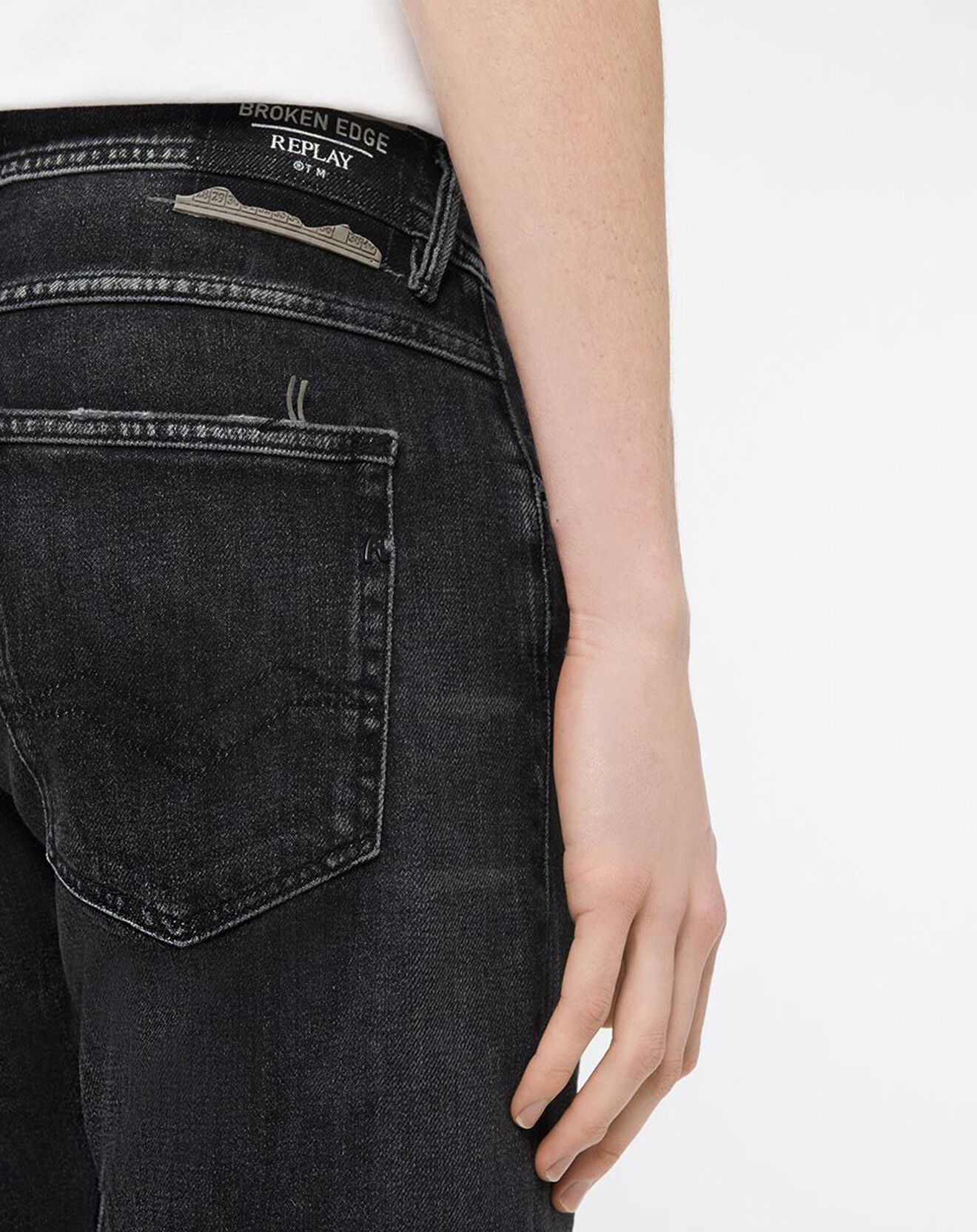 Replay Jean Replay Broken Edge gris foncé