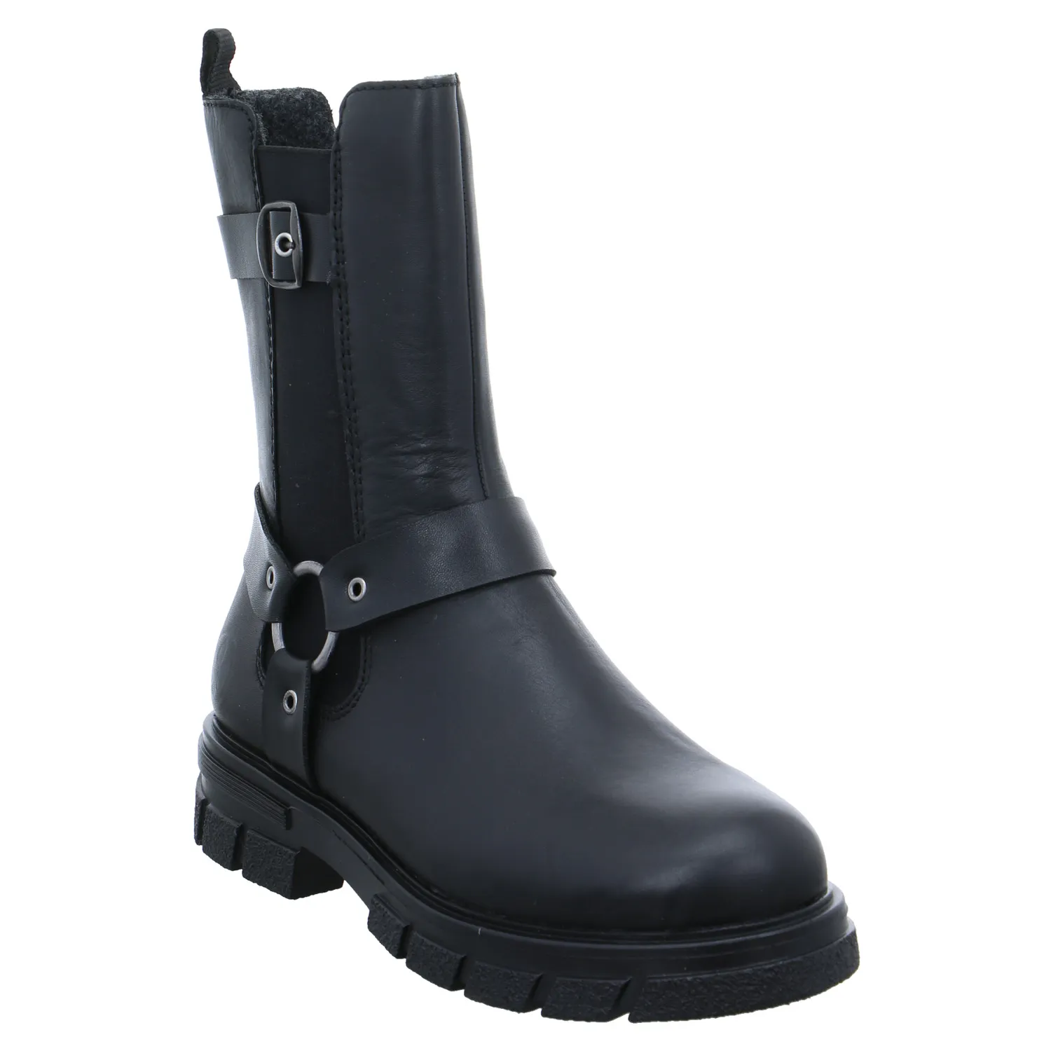 RIEKER Boot Schwarz Lederimitat