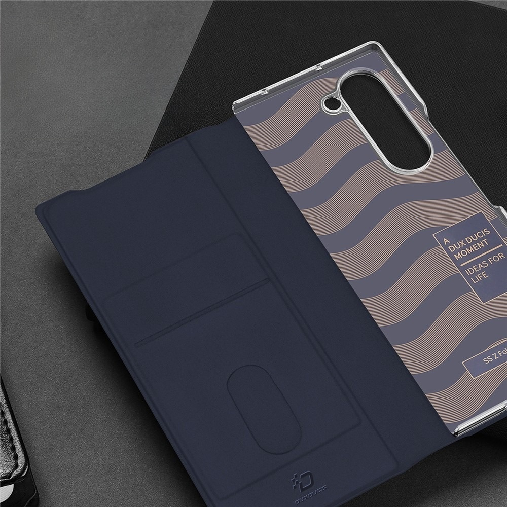 Samsung Galaxy Z Fold7 Wallet Cover Leder Tasche mit Aufstellfunktion - Dunkelblau