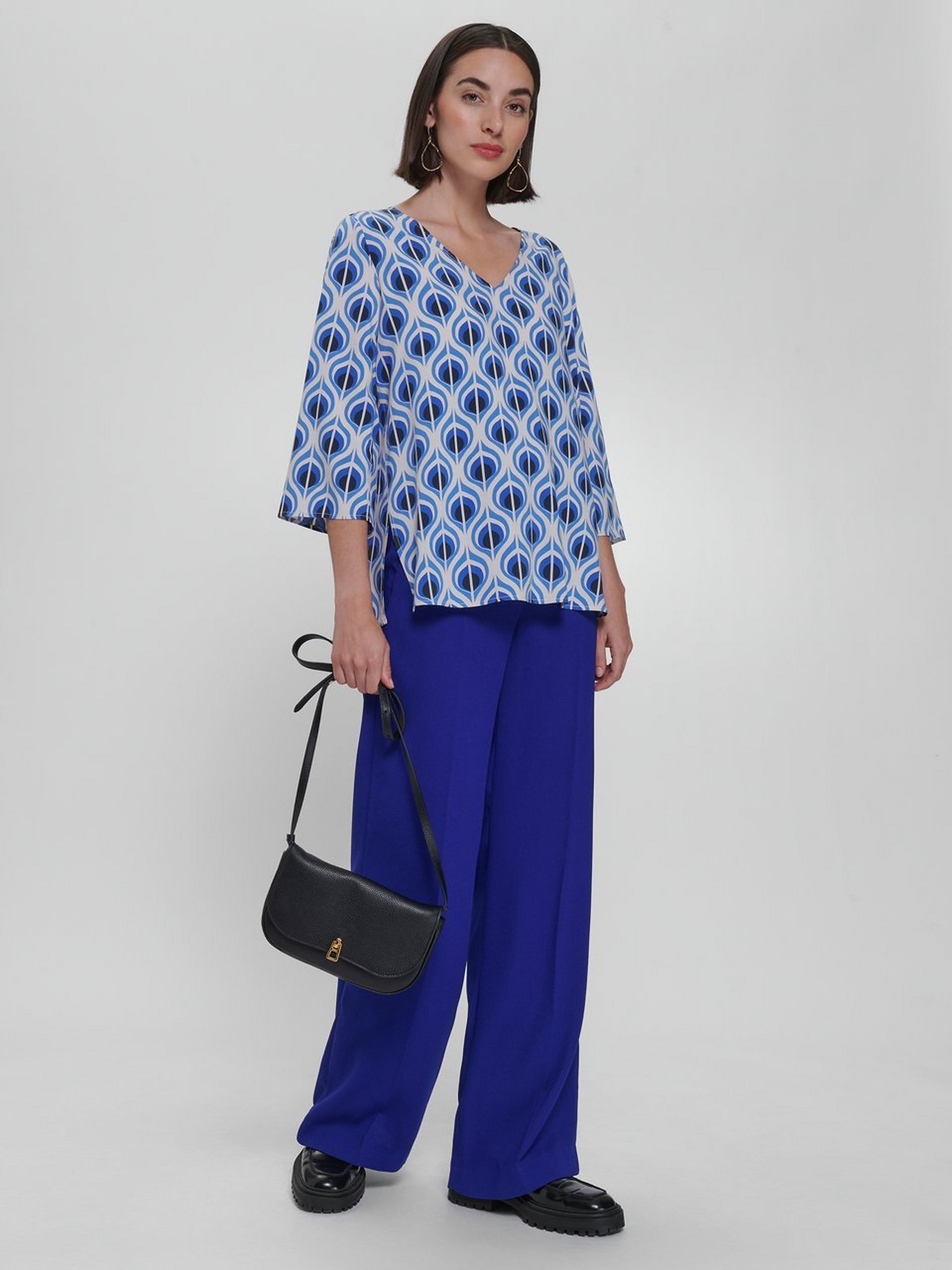 Bluse mit V-Ausschnitt