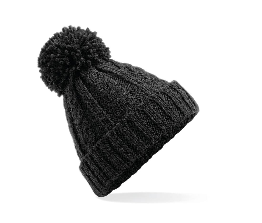 BEECHFIELD BF480 - Bonnet Douillet en Laine avec Pompon et Suprafleece