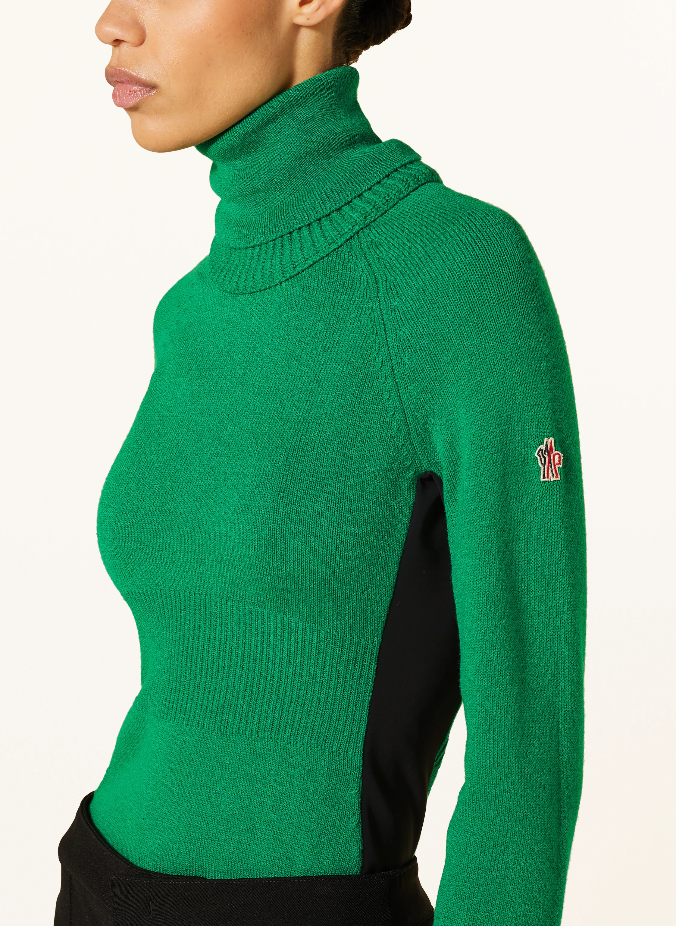MONCLER GRENOBLE Rollkragenpullover im Materialmix