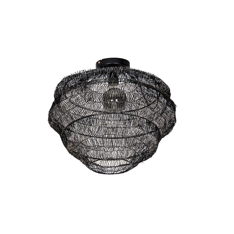 Oosterse plafondlamp zwart 45 cm - Vadi