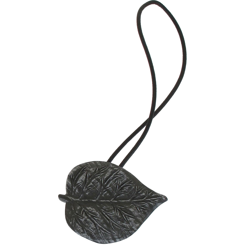 Embrasse aimantée MIRABEAU en résine noire et argentée 41x7cm