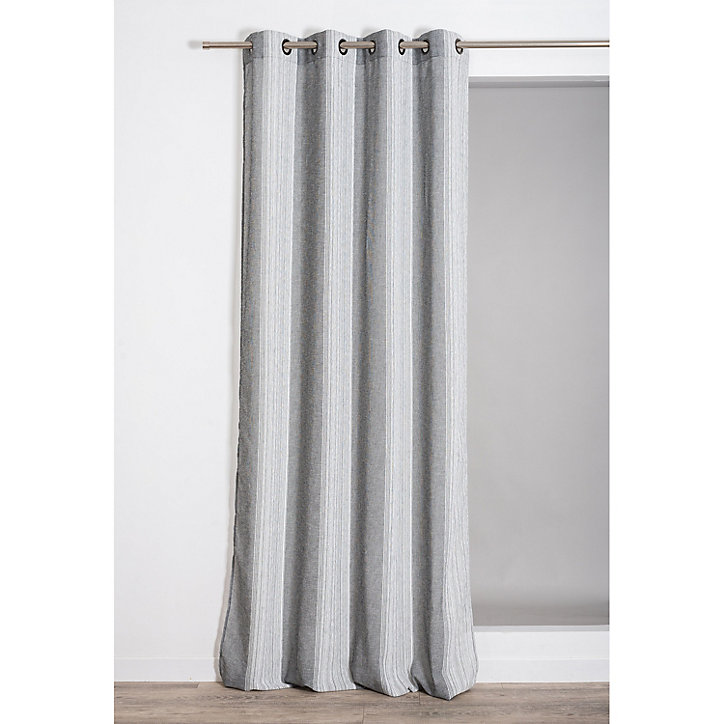 Voilage tamisant à œillet Malo Rocle l.140 x L.260 cm noir