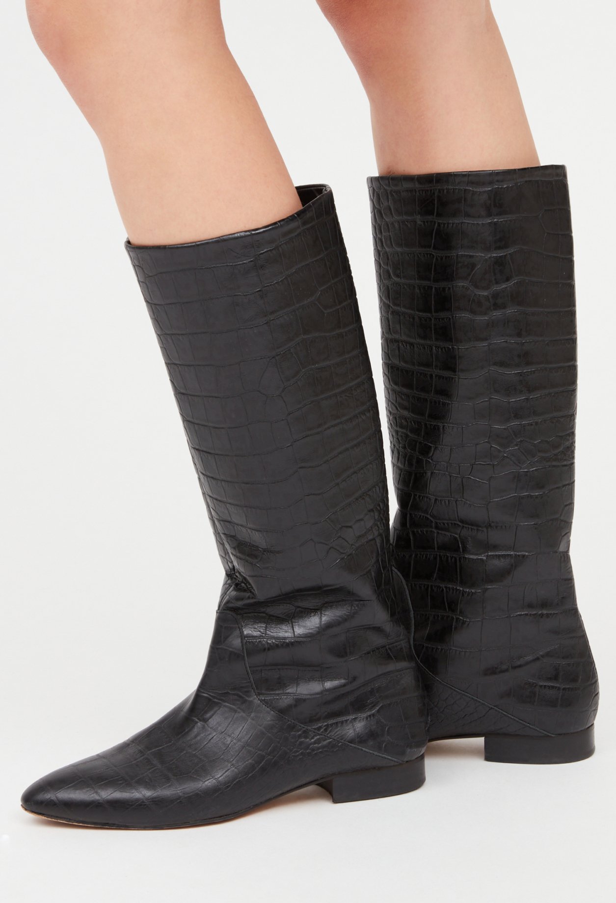 Bottes noires cuir