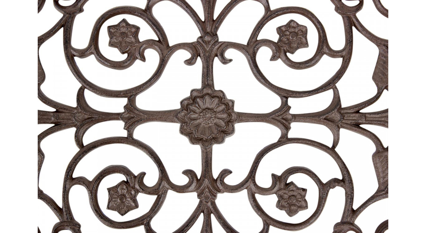 Paillasson rectangulaire fonte marron 62.5x2x39cm