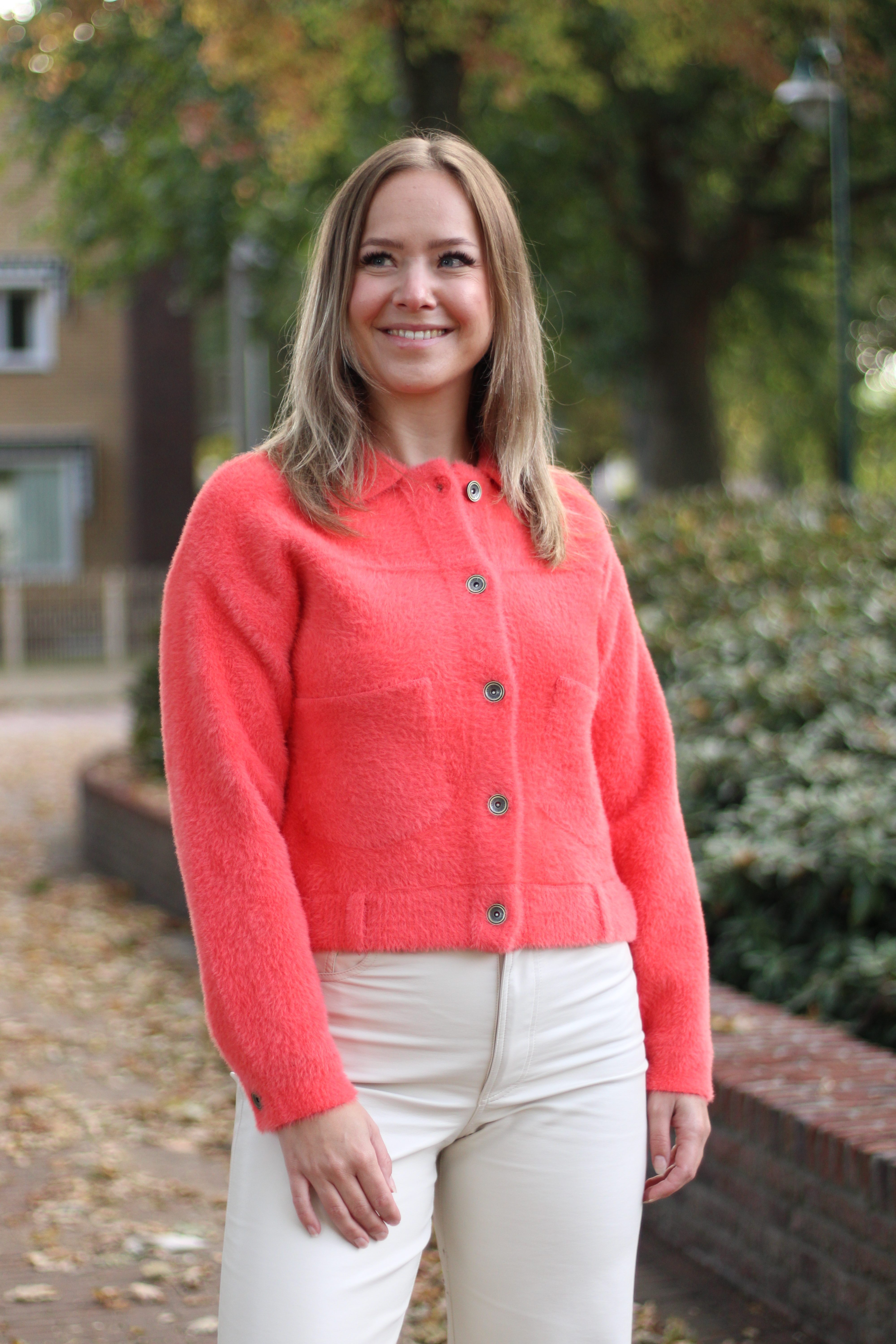 Rino & Pelle - Bubbly Boxy Jacket - Bright Coral