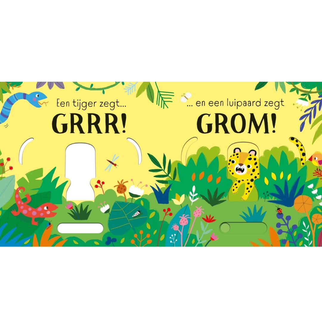 Uitgeverij usborne geluidenboek wat zegt de tijger? grrr!