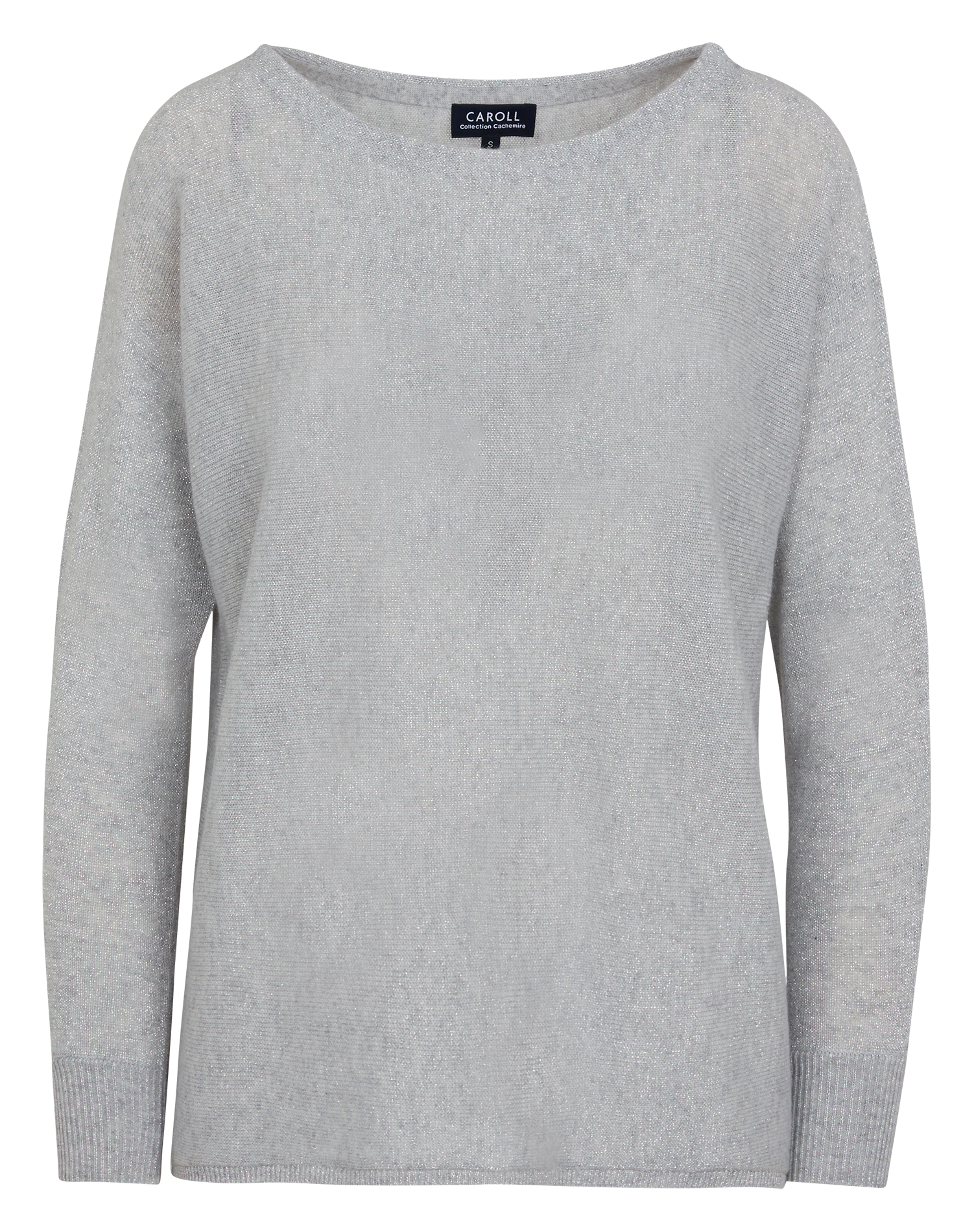 MAMELIALU - Pull ample col bateau métallisé en cachemire mélangé | Gris