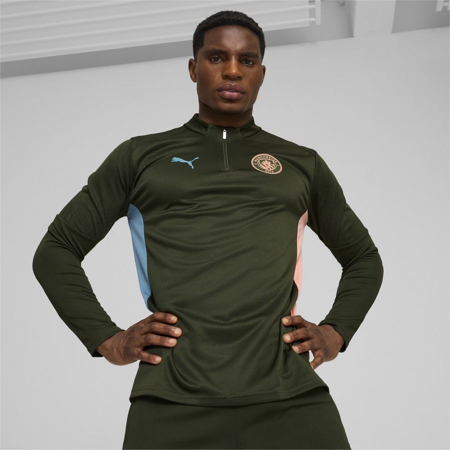 Manchester City Maillot d'Entraînement Fermeture Éclair 1/4 - Vert/Bleu