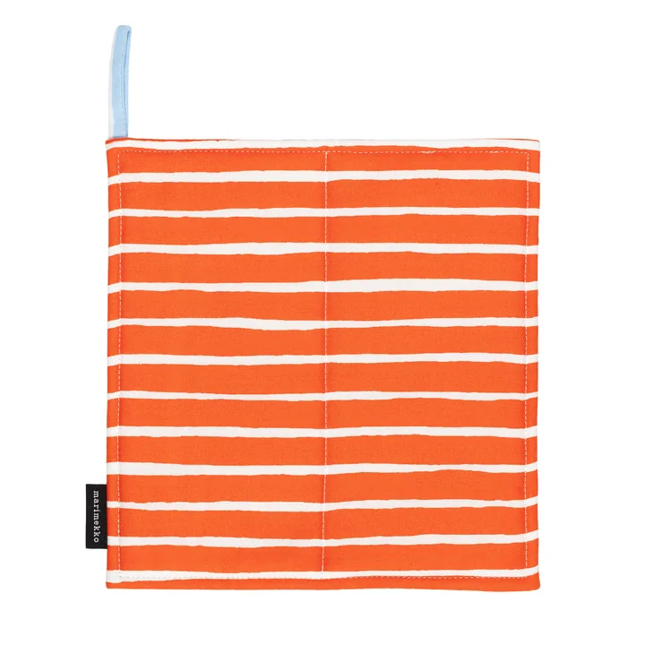Marimekko - Piccolo Topflappen, orange / weiss