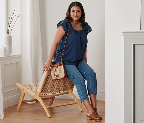 Shirt mit Stickerei, dunkelblau