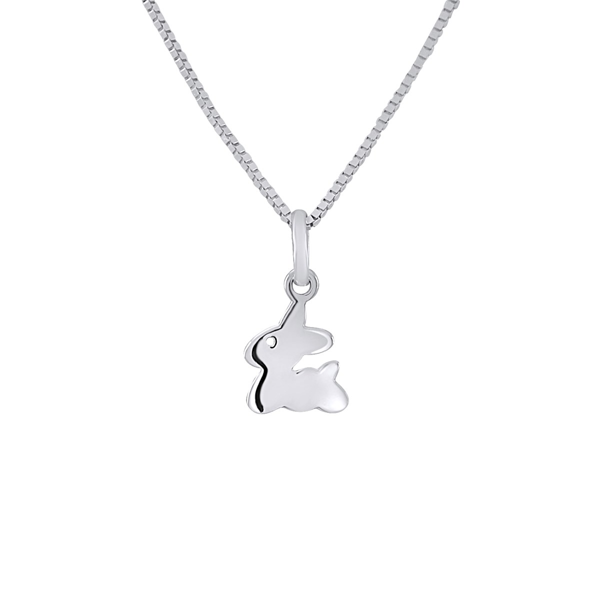 Pendentif LAPIN - Or Blanc