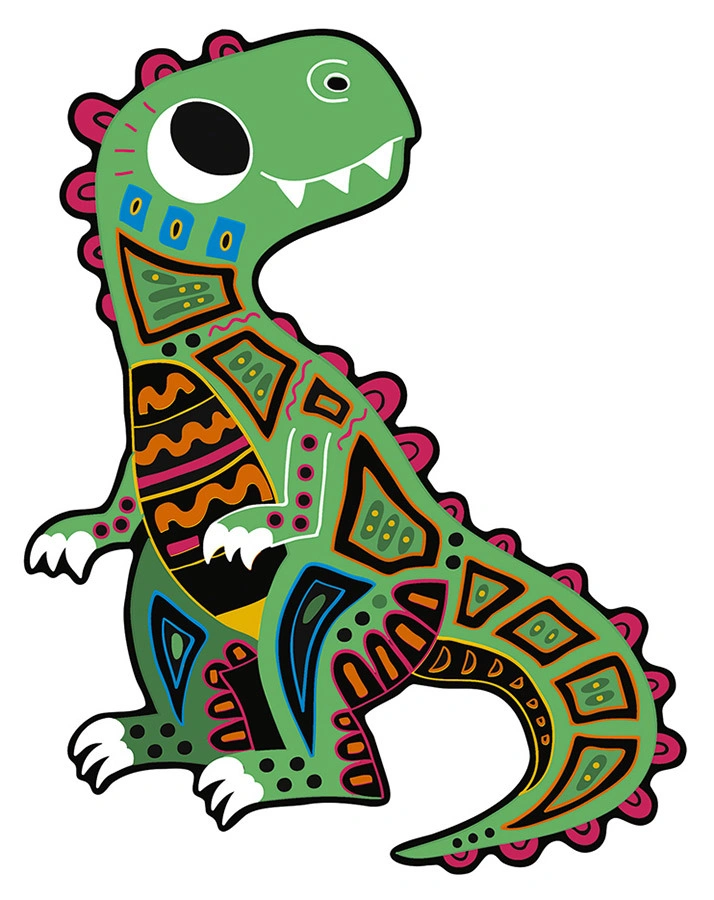 Kratzbilder DINOSAURIER 5er-Set