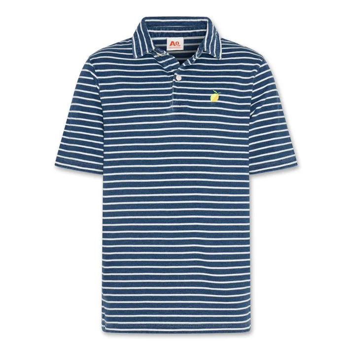 AO76 Polo Bross Rayé | Bleu