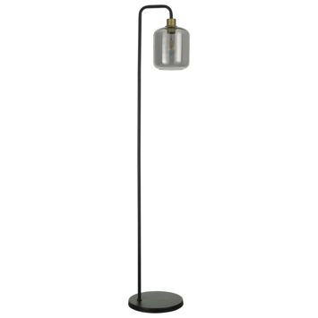 Vloerlamp Lusso rookglas 150xØ28 cm