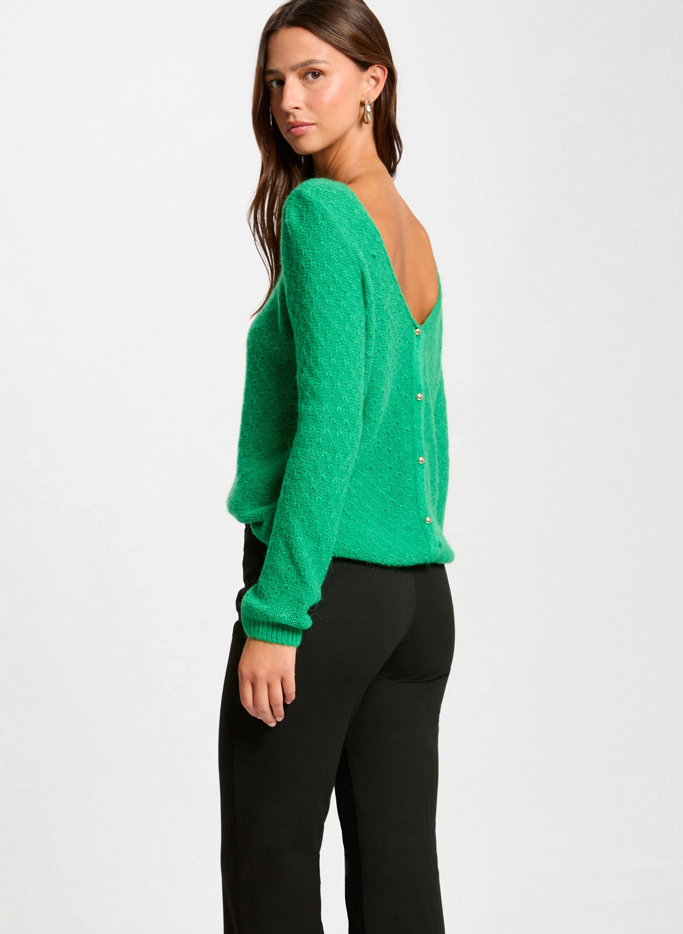 MACARO - Pull col rond | Vert