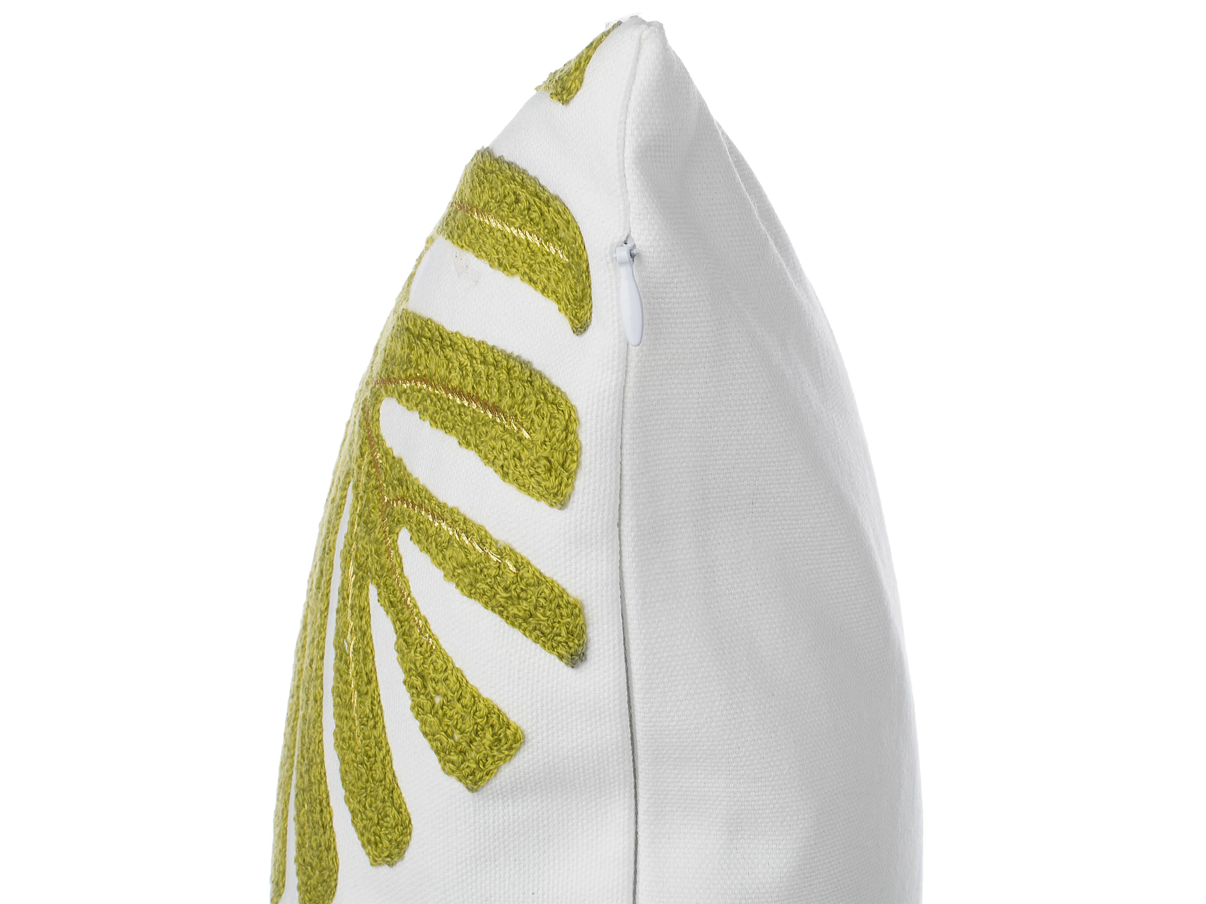 Set van 2 sierkussens ZENOBIA Katoen 45 x 45 cm Donkergroen bladpatroon
